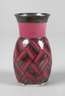 Art déco-Vase mit Silberoverlay