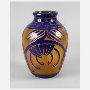 Ätzglasvase Art déco