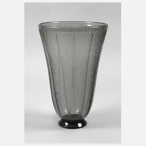 Daum Nancy große Rauchglasvase Art déco