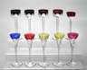 Zehn Likörgläser mit Überfang