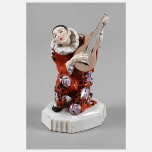 Katzhütte musizierender Pierrot