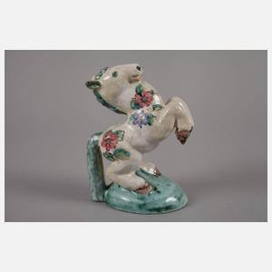 Goldscheider Wien liegendes Fohlen