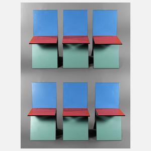 Sechs Stühle Verner Panton