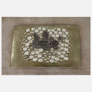 Silber Zigarrenschatulle mit Pferdemotiv