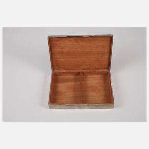 Silber Zigarrenschatulle mit Pferdemotiv