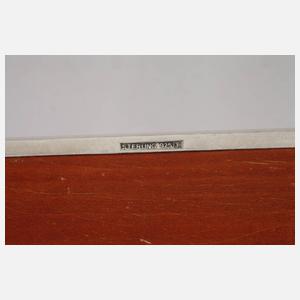 Silber Zigarrenschatulle mit Pferdemotiv