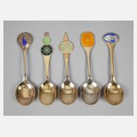 Fünf Silberlöffel Robbe & Berking111