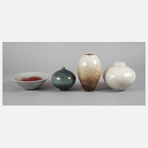 Wendelin Stahl vier Keramikobjekte