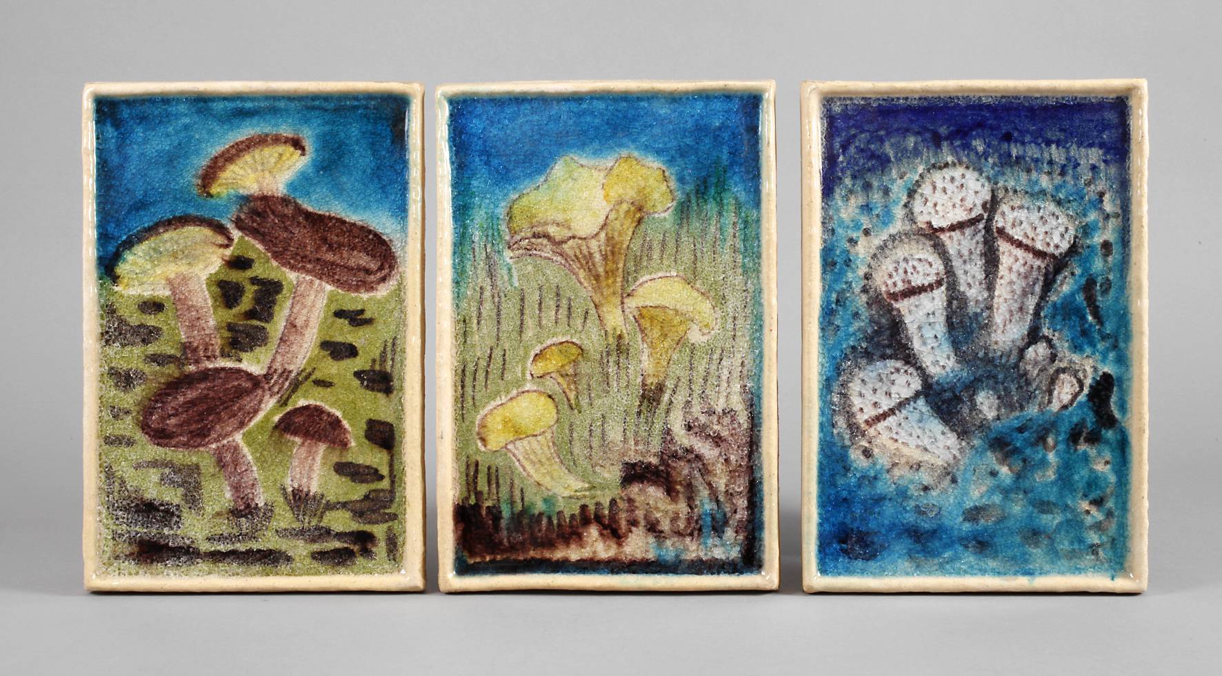 Drei Wandplatten Holl Keramik Nürnberg