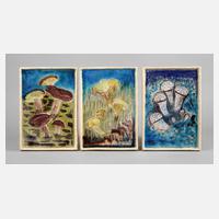 Drei Wandplatten Holl Keramik Nürnberg111