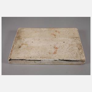 Große Keramikplatte Mädchen am See