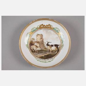 Meissen Tasse mit Tierdarstellungen