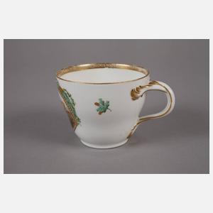Meissen Tasse mit Tierdarstellungen