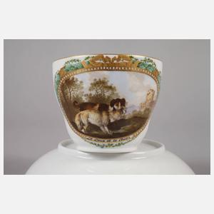 Meissen Tasse mit Tierdarstellungen