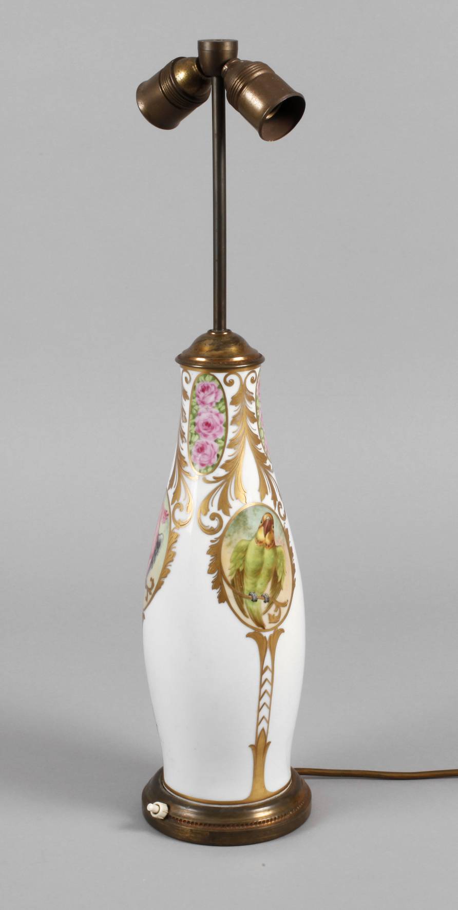 Fraureuth Tischlampe mit Vogelmotiven