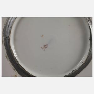 KPM Berlin gerahmter Teller Watteaumalerei