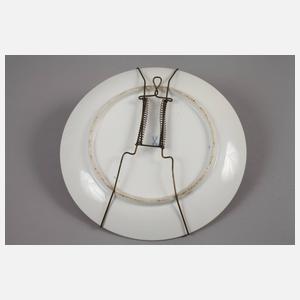 Meissen Wandteller mit Kauffartheiszene