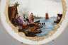 Meissen Wandteller mit Kauffartheiszene