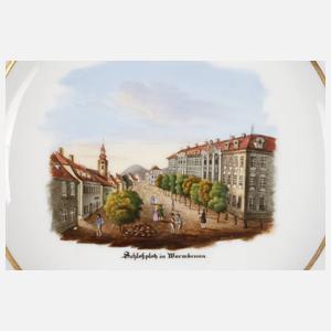 Meissen Teller ”Schlossplatz in Warmbrunn”