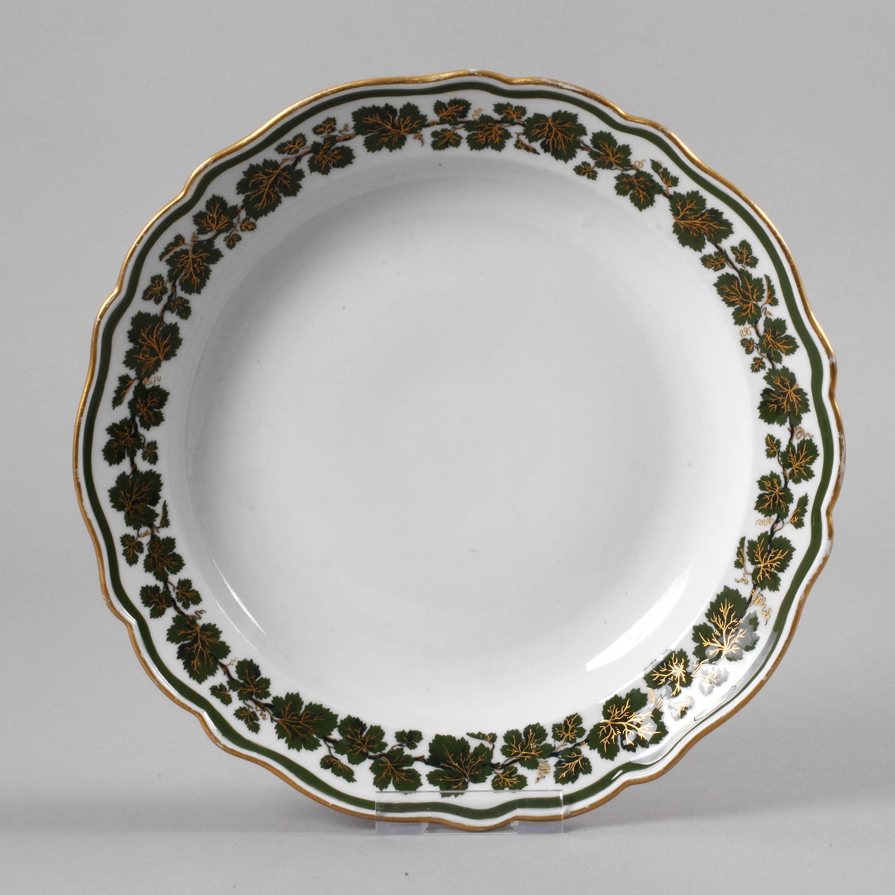 Meissen Teller Weinlaub mit Gold