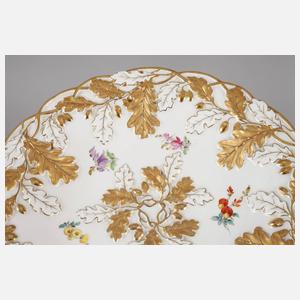 Meissen Prunkteller ”Eichenlaub”