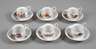 Meissen sechs Tassen mit Untertassen