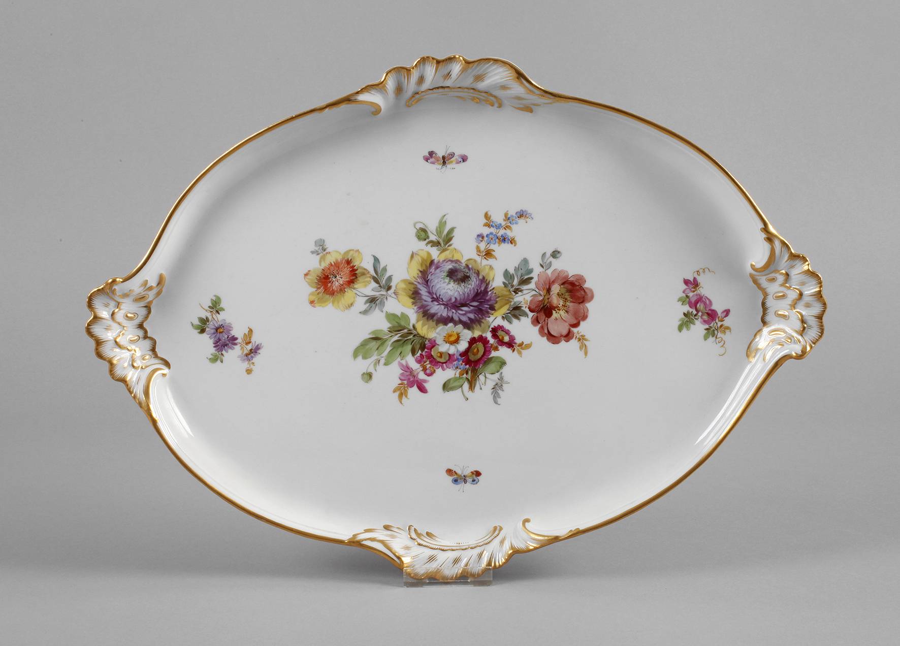 Meissen Tablett Blütenbukett