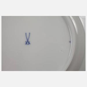 Meissen zehn Speiseteller ”Blaue Blume mit Goldgräsern”