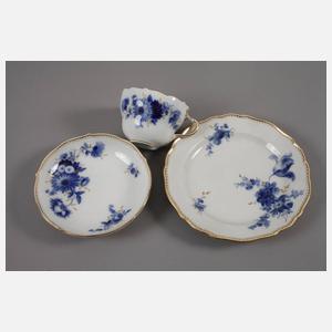 Meissen Kaffeeservice ”Blaue Blume mit Goldgräsern”