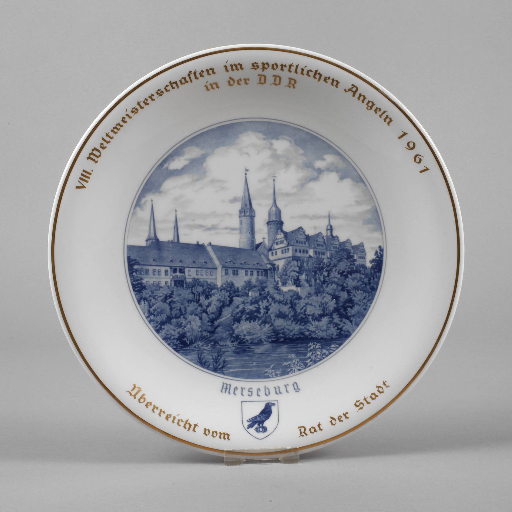 Meissen Ansichtenteller Merseburg