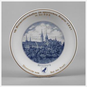Meissen Ansichtenteller Merseburg