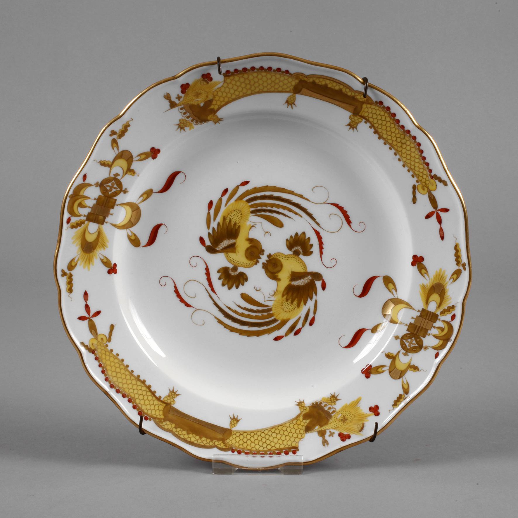 Meissen Teller gelber Drache
