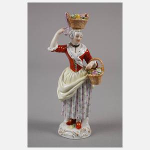 Meissen Händlerin mit Körben