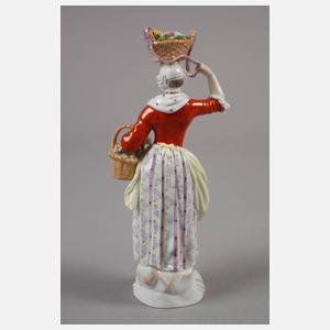 Meissen Händlerin mit Körben