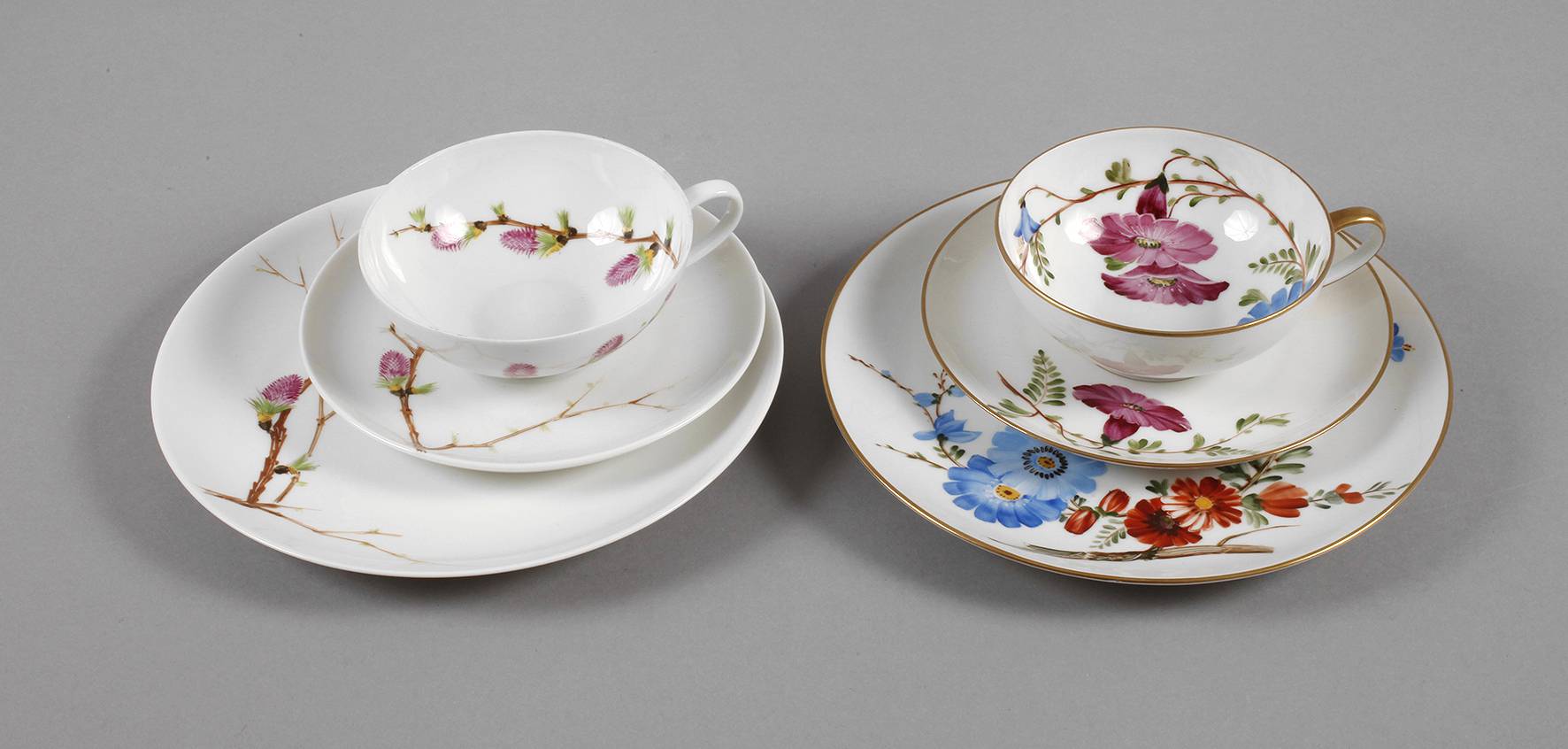 Rosenthal zwei Gedecke Handmalerei