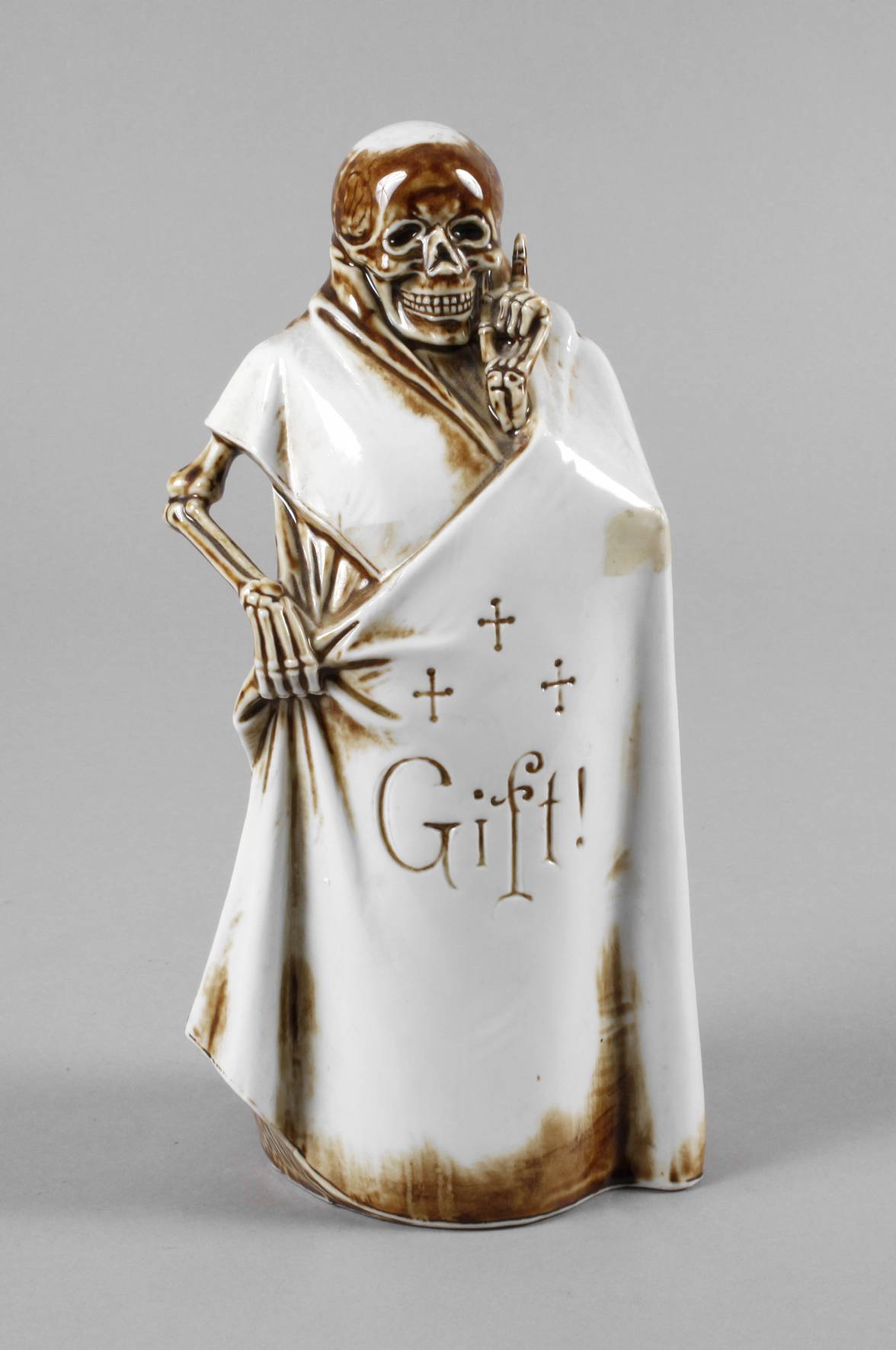 Rudolstadt figürliche Schnapsflasche als Tod