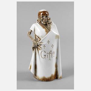 Rudolstadt figürliche Schnapsflasche als Tod