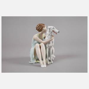 Schlaggenwald Dame mit Barsoi