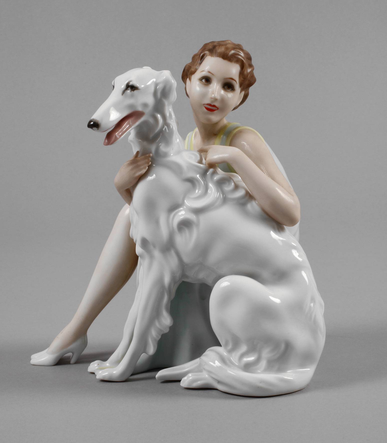 Schlaggenwald Dame mit Barsoi