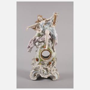 Sitzendorf großes figürliches Uhrengehäuse