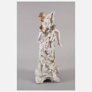 Sitzendorf großes figürliches Uhrengehäuse