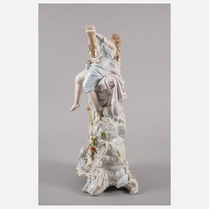 Sitzendorf großes figürliches Uhrengehäuse