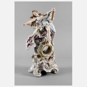 Sitzendorf großes figürliches Uhrengehäuse