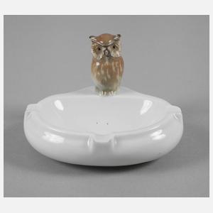 Volkstedt Aschenschale mit Uhu