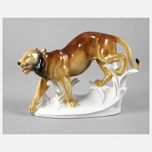 Volkstedt Tiger Art déco