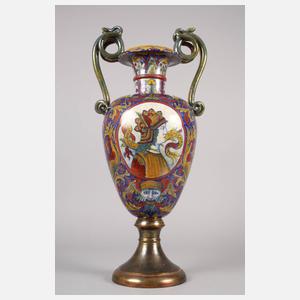 Große italienische Fayenceamphore