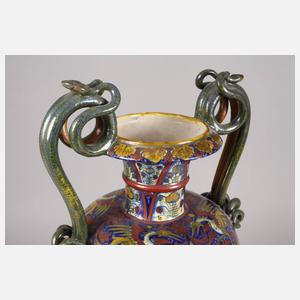 Große italienische Fayenceamphore