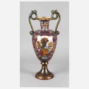 Große italienische Fayenceamphore