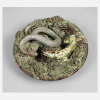 Wandteller Schlange und Eidechse111