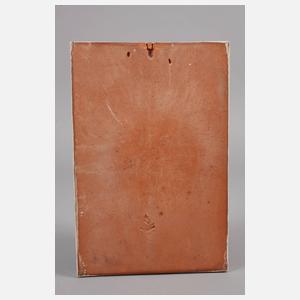 Zwei Wandplatten Karlsruher Majolika